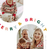 "- Merry & Bright -" - Holiday Cards in Gumdrop by Hudson meet Rose - Detail