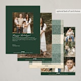 "Flannel frame" - Holiday Cards in Pine by Annie Holmquist - Back of Card Options