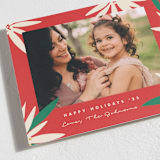 "Vintage Poinsettias" - Holiday Cards in Poinsettia by Becky Nimoy - Detail