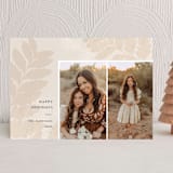 "Warm Fern" - Holiday Cards in Taupe by Playground Prints - Front