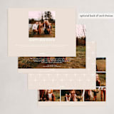 "Warm Fern" - Holiday Cards in Taupe by Playground Prints - Back of Card Options