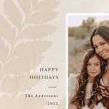 "Warm Fern" - Holiday Cards in Taupe by Playground Prints - Detail