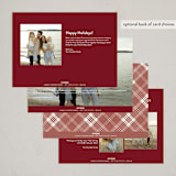 "Lettered Merry Christmas" - Holiday Cards in Mulled Wine by Kristen Magee - Back of Card Options