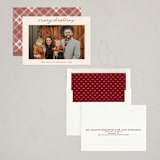 "Lettered Merry Christmas" - Holiday Cards in Mulled Wine by Kristen Magee - Assembled