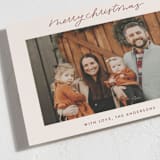 "Lettered Merry Christmas" - Holiday Cards in Mulled Wine by Kristen Magee - Detail