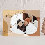 "Contour" - Holiday Cards in Sienna by Jennifer Lew - Front