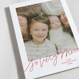 "So Very Merry Script" - Holiday Cards in Santa Suit by Kristen Magee - Detail