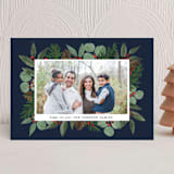 "Festive Holiday Foliage" - Holiday Cards in Navy by Brooke Chandler - Front