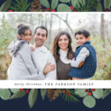 "Festive Holiday Foliage" - Holiday Cards in Navy by Brooke Chandler - Detail