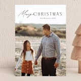 "Curvy" - Holiday Cards in Coal by Carolyn MacLaren - Front