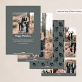 "Curvy" - Holiday Cards in Coal by Carolyn MacLaren - Back of Card Options