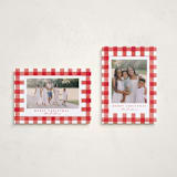 "Merry Gingham" - Holiday Cards in Santa Suit by Brooke Chandler - Photo Orientation Options