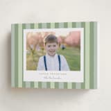 "Christmas stripe" - Holiday Cards in Sage by Sara Hicks Malone - Folded Card
