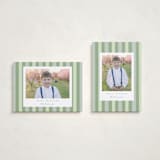 "Christmas stripe" - Holiday Cards in Sage by Sara Hicks Malone - Photo Orientation Options