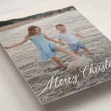 "Scripted Merry Christmas" - Holiday Cards in Snow by Kelly Schmidt - Detail
