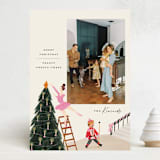 "Grand Ballroom" - Holiday Cards in Winter Rose by Julie Murray - Front