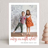 "No Matter What" - Holiday Cards in Crimson by J. Dario Design Co. - Front