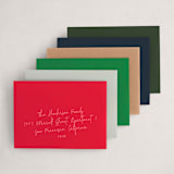 "Trees & Berries" - Holiday Cards in Kraft by Katy Shen - Premium Envelope Options