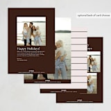 "Classical" - Holiday Cards in Coal by Kasia Labocki - Back of Card Options