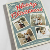 "Retro Christmas" - Holiday Cards in Steel Blue by Nam Bourassa - Detail