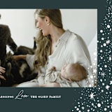 "Glimmering Tree" - Holiday Cards in Spruce by Annie Clark - Detail