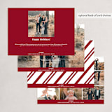 "Merrier Days Ahead" - Holiday Cards in Cherry by Playground Prints - Back of Card Options