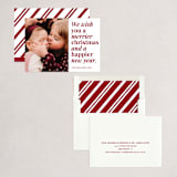 "Merrier Days Ahead" - Holiday Cards in Cherry by Playground Prints - Assembled