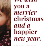 "Merrier Days Ahead" - Holiday Cards in Cherry by Playground Prints - Detail