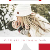 "Geo Frame" - Holiday Cards in Holly Berry by AK Graphics - Detail