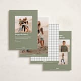 "Retro Slant" - Holiday Cards in Snow by Everett Paper Goods - Back of Card Options