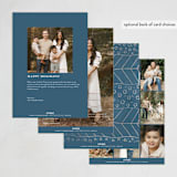 "Divine Night" - Holiday Cards in Periwinkle by Ghia Designs - Back of Card Options