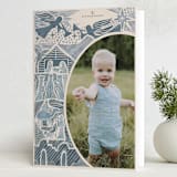 "Divine Night" - Holiday Cards in Periwinkle by Ghia Designs - Folded Card