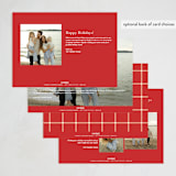 "Broad Edge" - Holiday Cards in Poinsettia by Amy Kross - Back of Card Options