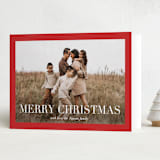"Broad Edge" - Holiday Cards in Poinsettia by Amy Kross - Folded Card