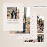 "Paper Edge" - Holiday Cards in Frost by Kanika Mathur - Back of Card Options