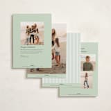 "Woven Pine" - Holiday Cards in Pine by Bayberry Kate - Back of Card Options