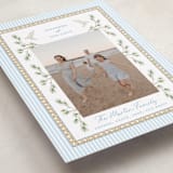 "Woven Pine" - Holiday Cards in Sky by Bayberry Kate - Detail