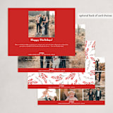 "Happy Holidays" - Holiday Cards in Crimson by Susan Moyal - Back of Card Options