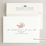 "Happy Holidays" - Holiday Cards in Crimson by Susan Moyal - FREE Recipient Addressing