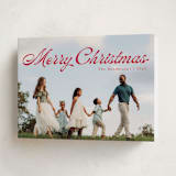 "Calligraphic" - Holiday Cards in Berry by Ellis - Folded Card
