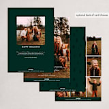 "Milk and Cookies" - Holiday Cards in Pine Needles by Carrie ONeal - Back of Card Options