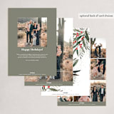"Holly Branches" - Holiday Cards in Snow by Lissabeth Anglin - Back of Card Options