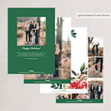 "Fresh Holiday Florals" - Holiday Cards in Fresh Berries by Grace Kreinbrink - Back of Card Options