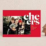 "joyful stacked" - Holiday Cards in Cranberry by Erin Deegan - Front