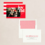 "joyful stacked" - Holiday Cards in Cranberry by Erin Deegan - Assembled