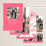 "bold poinsettias" - Holiday Cards in Candy Cane by Phrosné Barwood - Back of Card Options