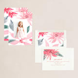 "bold poinsettias" - Holiday Cards in Candy Cane by Phrosné Barwood - Assembled