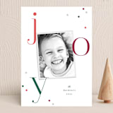 "Smart Joy" - Holiday Cards in Holly Berry by Hooray Creative - Front