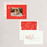 "Afterglow" - Holiday Cards in Cherry by Leia Matt - Assembled