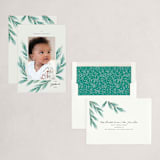 "Pine Wisps" - Holiday Cards in Teal by Kimberly Morgan - Assembled